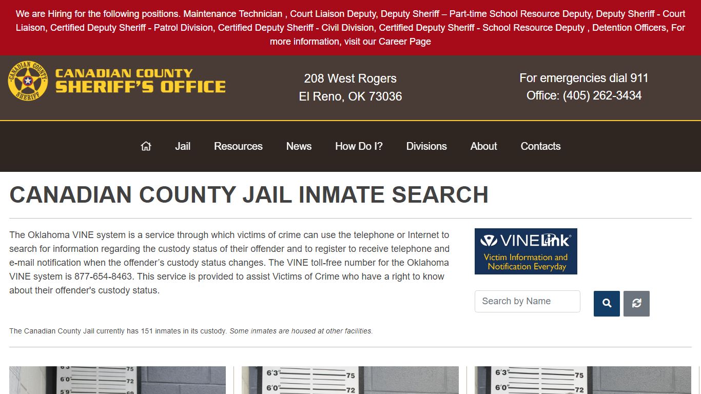 Inmate Search - Canadian County Sheriff's Office